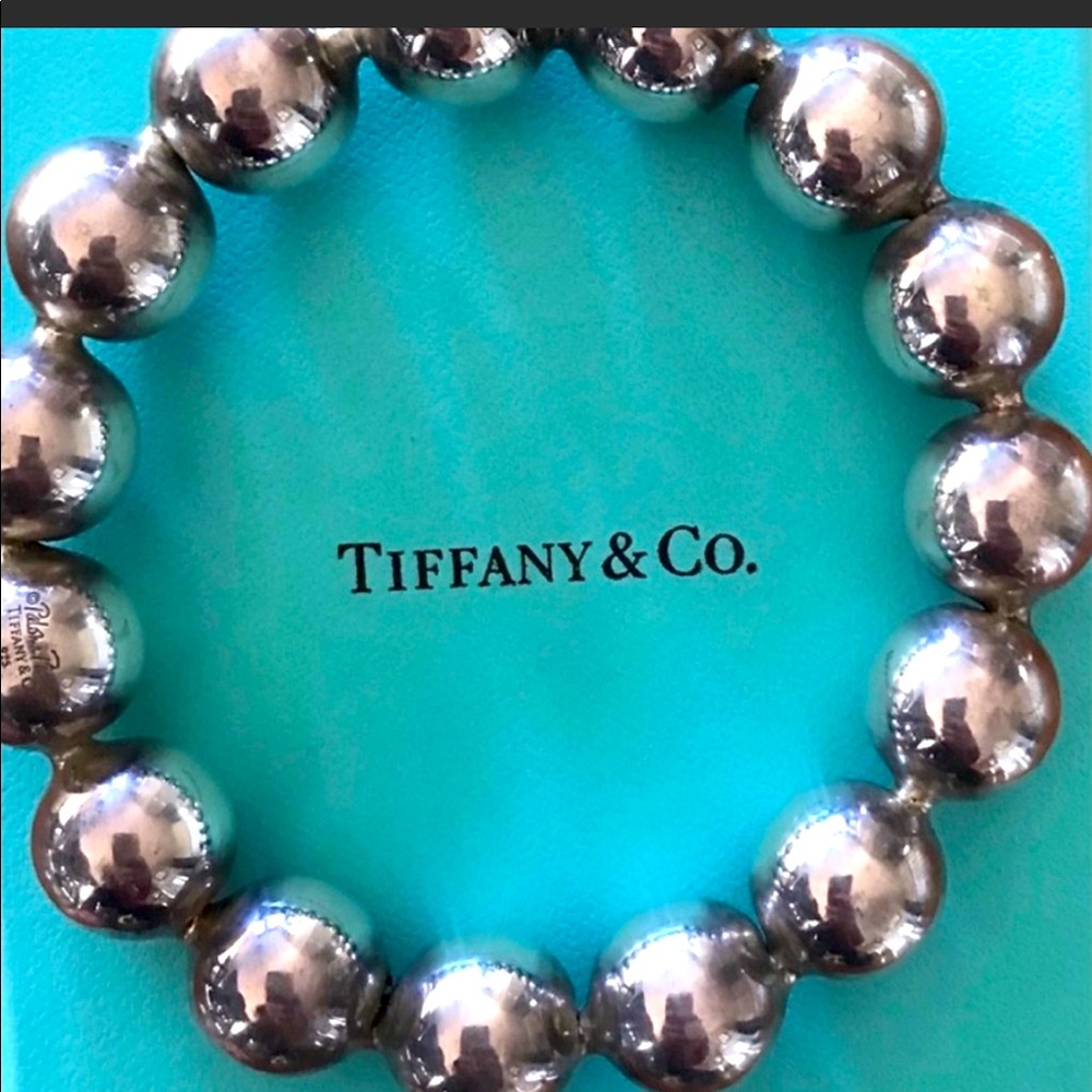 Tiffany & Co. RARE! Silver XL Bead Ball Bangle